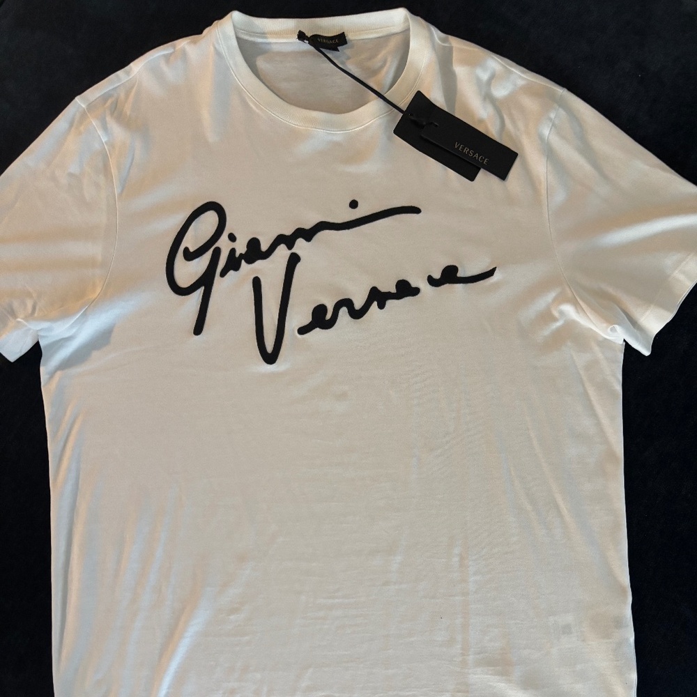 Mens New White Versace T Shirt with Tags
